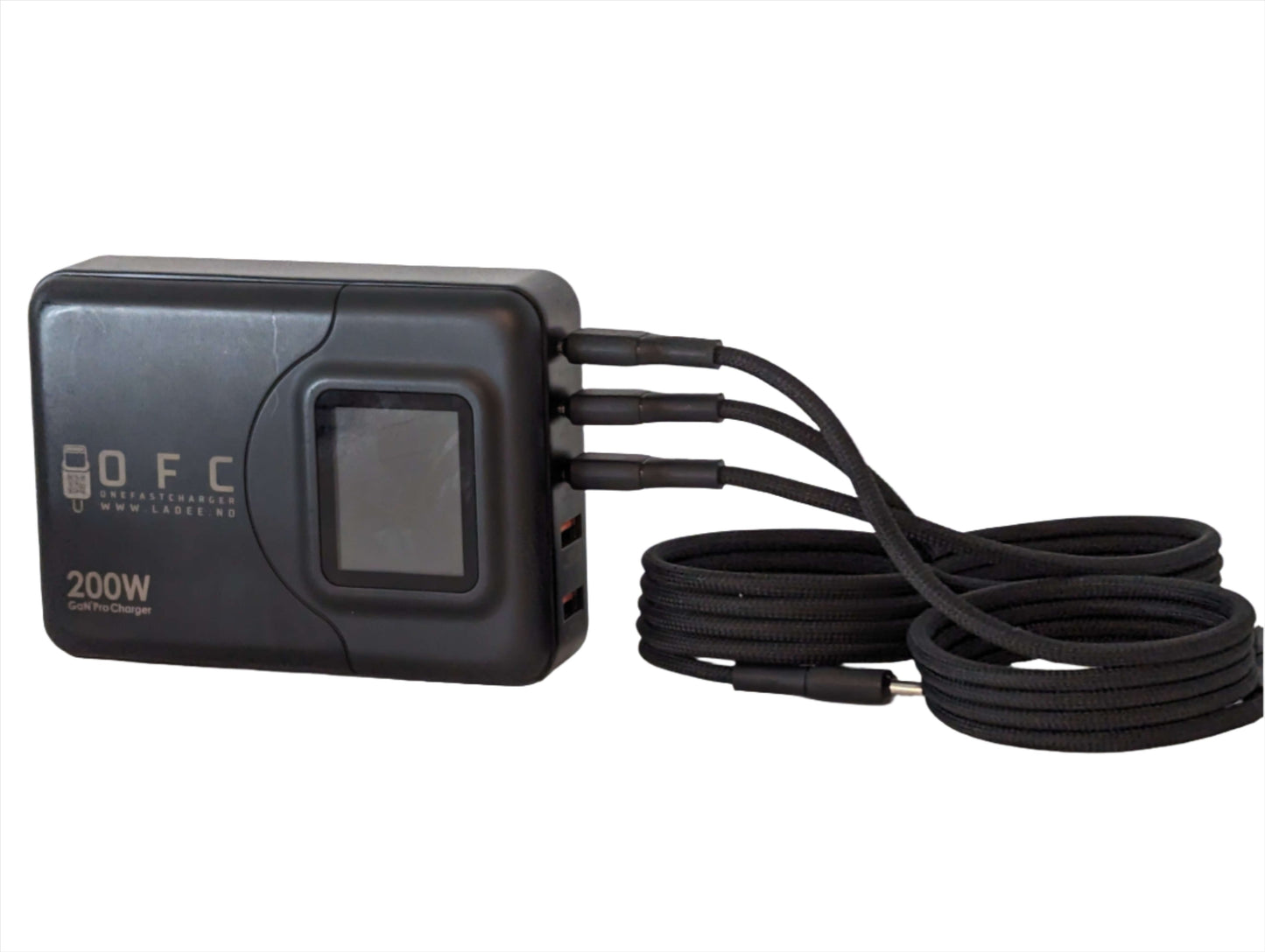GaN universal lader med skjerm