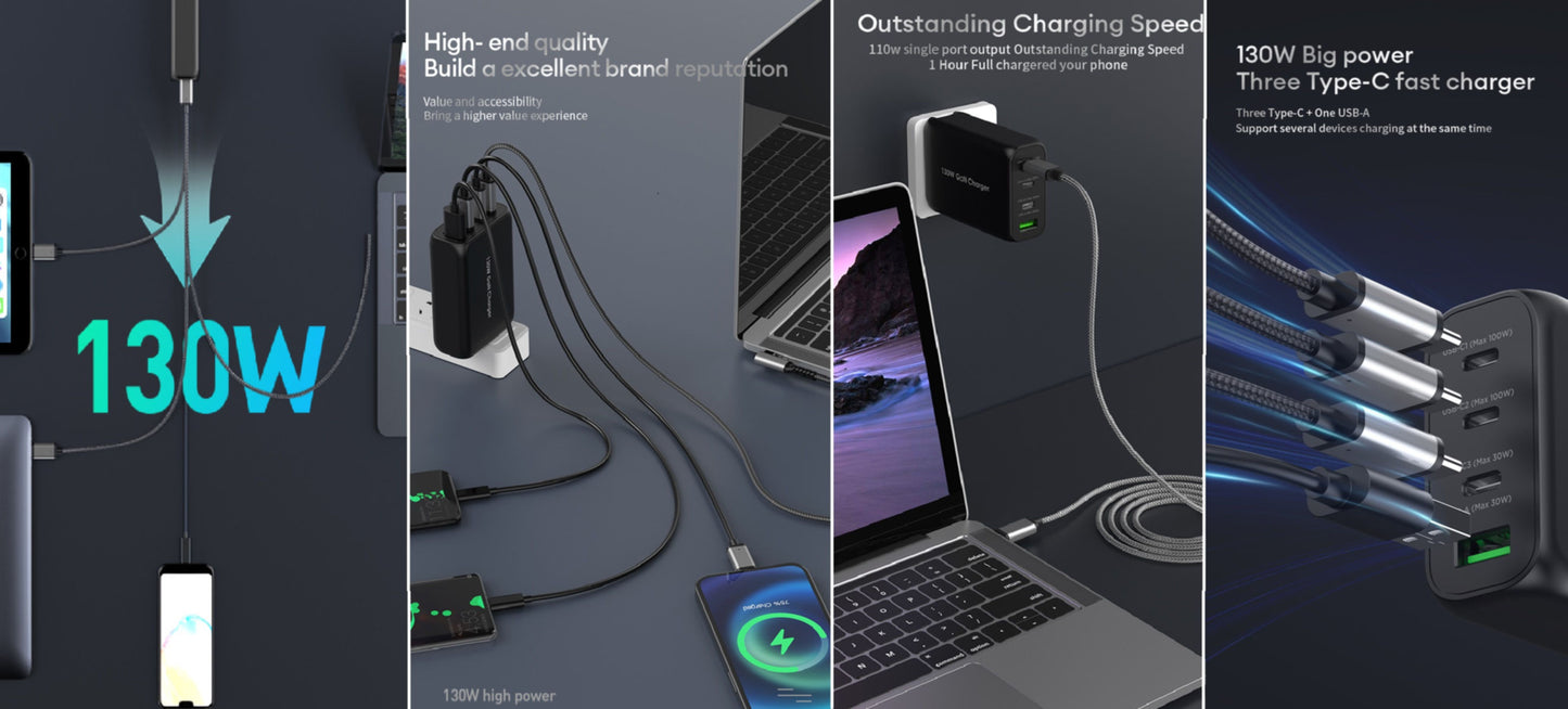 GaN multiport universallader