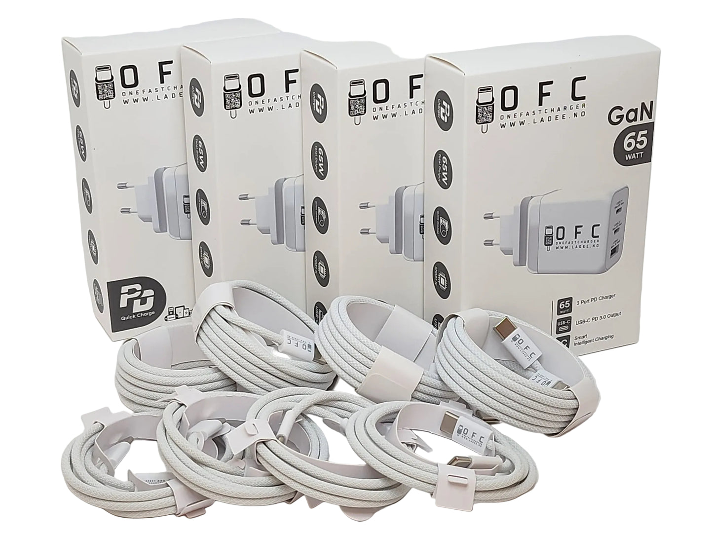 Gan ladere og USB kabler